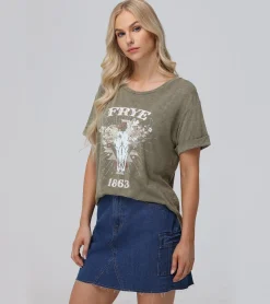 Hot Frye Rolled Cuff Graphic Tee