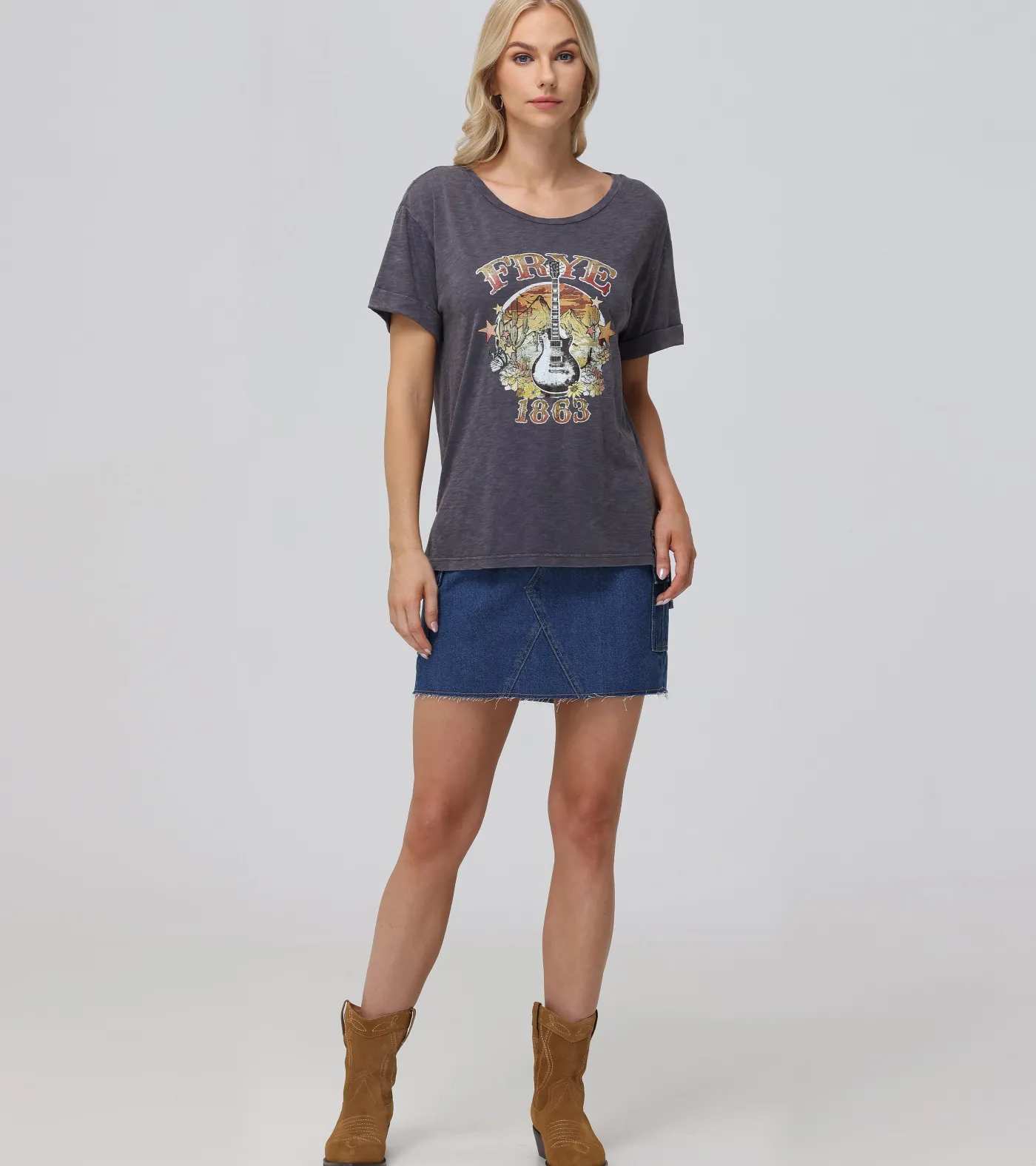 Hot Frye Rolled Cuff Graphic Tee