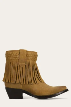 New Frye Sacha Short Fringe Bootie
