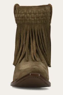New Frye Sacha Short Fringe Bootie