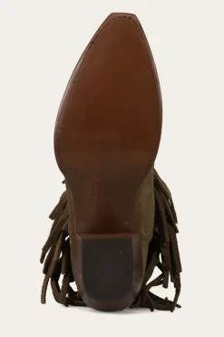 New Frye Sacha Short Fringe Bootie