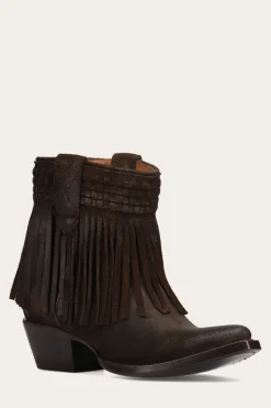New Frye Sacha Short Fringe Bootie
