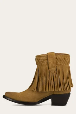 New Frye Sacha Short Fringe Bootie