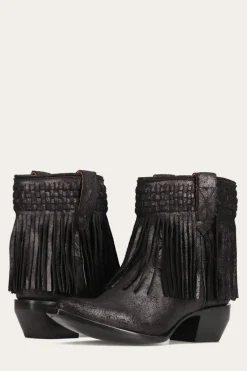 New Frye Sacha Short Fringe Bootie