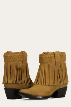 New Frye Sacha Short Fringe Bootie
