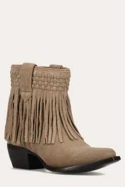 New Frye Sacha Short Fringe Bootie