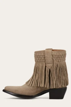 New Frye Sacha Short Fringe Bootie
