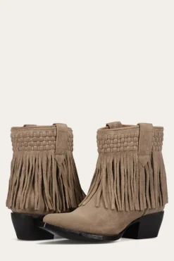New Frye Sacha Short Fringe Bootie