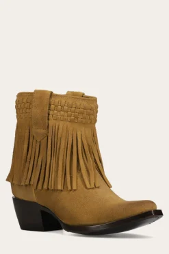 New Frye Sacha Short Fringe Bootie