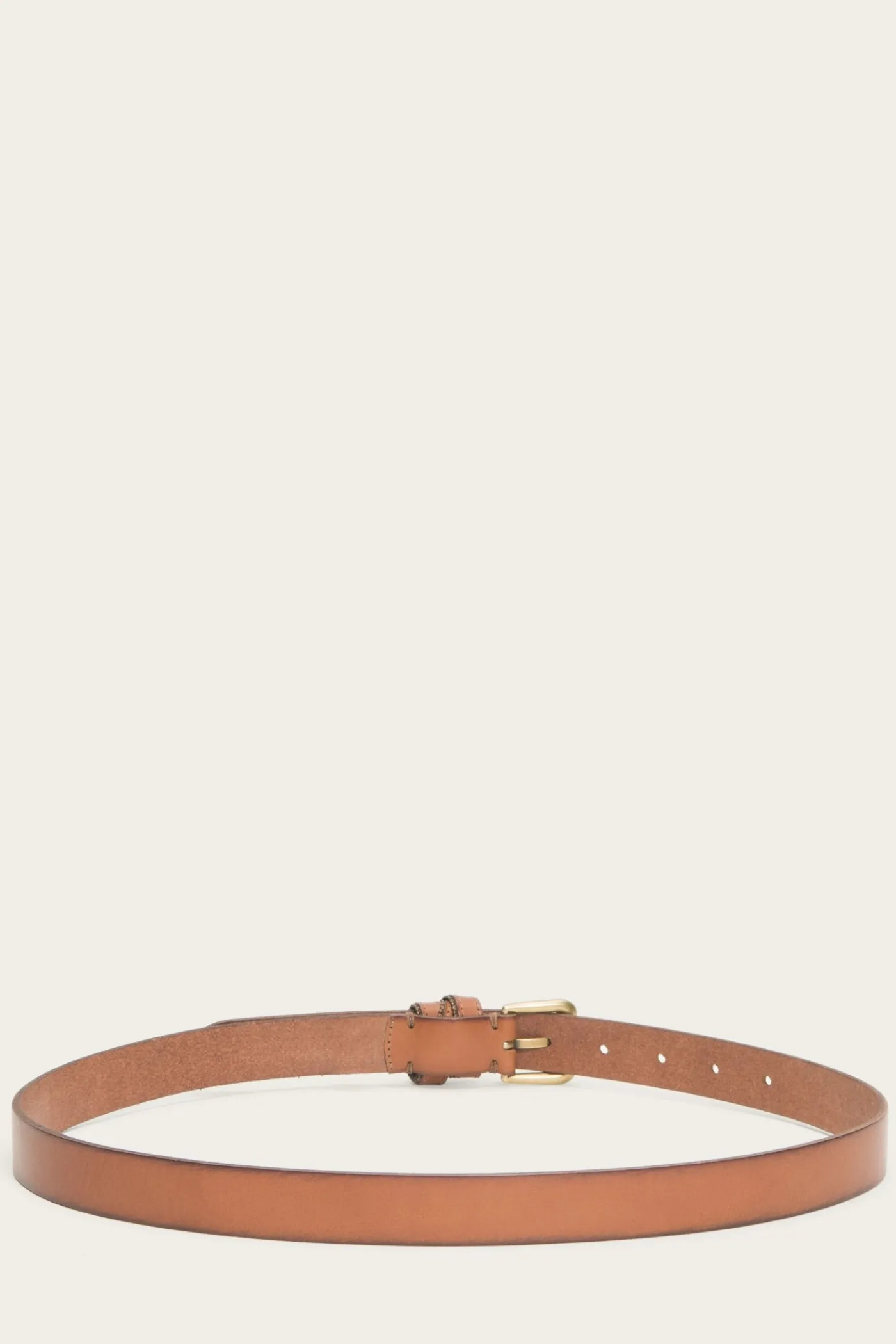New Frye Skinny Wrapped Keeper Belt Tan