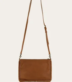 Discount Frye Sloan Whipstitch Wristlet Pouch COGNAC