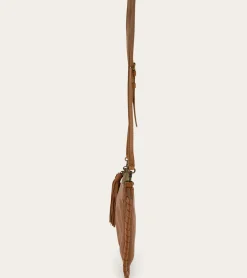 Discount Frye Sloan Whipstitch Wristlet Pouch COGNAC