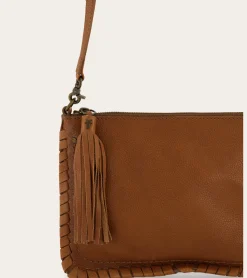 Discount Frye Sloan Whipstitch Wristlet Pouch COGNAC