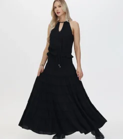 Best Frye Smocked Tiered Maxi Skirt Black Beauty