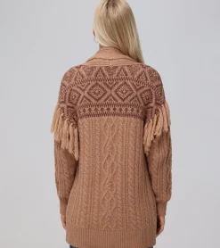 Clearance Frye Southwestern Cable Cardigan Brown