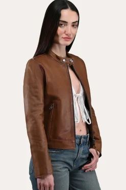 Online Frye Tobacco Cafe Racer Jacket