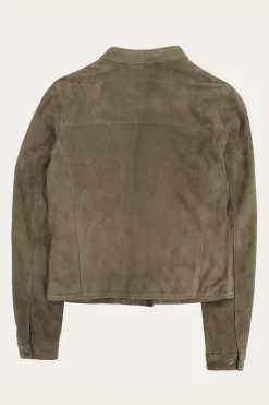 Frye Versatile Biker-racer Leather Jacket Taupe