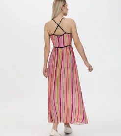Online Frye Vibrant Maxi Dress Multi Stripe Combo