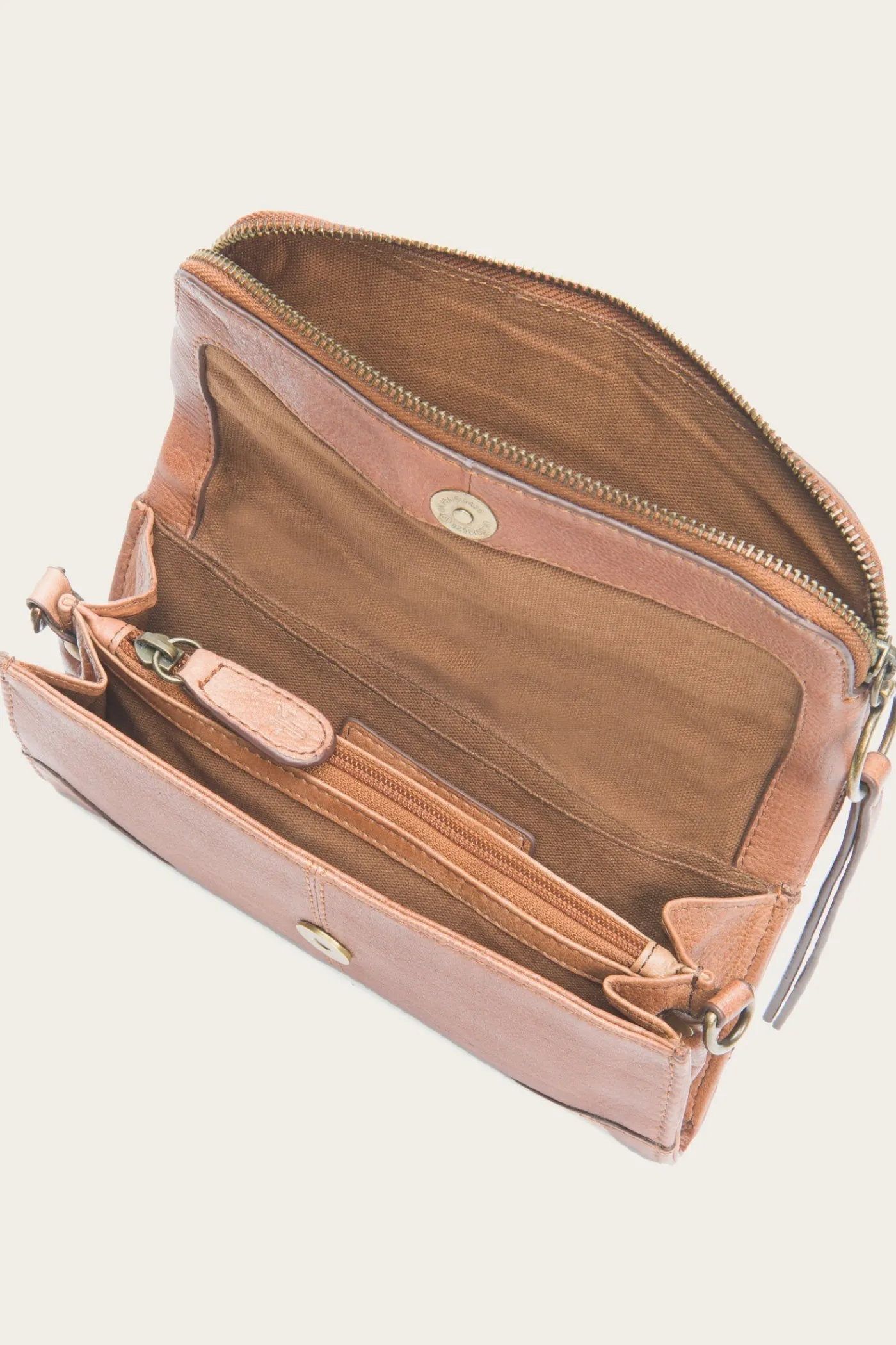 Frye Zuri Wallet Crossbody Cognac